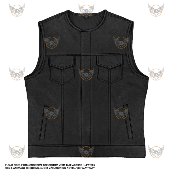 Mens Custom Biker Vest Leatherick