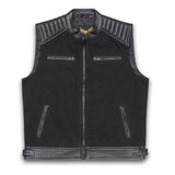 Gilet da moto da donna Leatherick con punto diamante