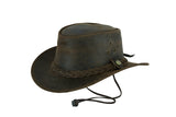 Leatherick Western Style Brown Cowboy Hat