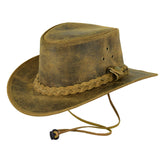 Leatherick Western Style Light Brown Leather Cowboy Hat