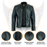 Leatherick Men’s Genuine Black Leather Jacket