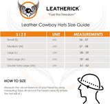 Leatherick Brown Australian Leather Cowboy Hat