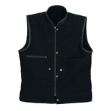 Leatherick Sons of Anarchy Trim Denim Leather Vest