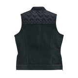 Back - Womens SOA club vest with Pink Heart Stitch