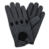 Leatherick Men's Black Classic Genuine Leather Driving Gloves