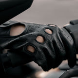 Black Leather Driving Gloves