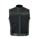 Leatherick Mens Perforated Biker Leather Vest