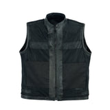 Leatherick Mens Perforated Biker Leather Vest