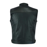 Leatherick Sons of Anarchy Open Button Leather Vest