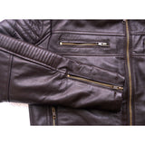 Leatherick Men’s Slim Fit brown Leather Jacket