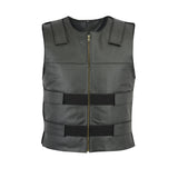 Leatherick Men’s Bulletproof Black Biker Vests