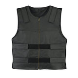 Leatherick Men’s Bulletproof Black Biker Vests