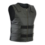 Leatherick Men’s Bulletproof Black Biker Vests