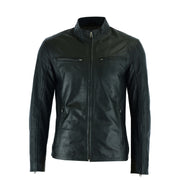 Leatherick Mens Hooper Black Leather Jacket