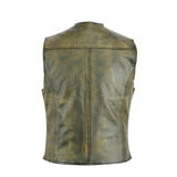 Leatherick Mens Classic Vintage Leather vest