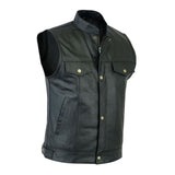 Leatherick Sons Of Anarchy Cow Split Leather Vest