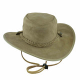 Sombrero estilo western de ante color camello de Leatherick