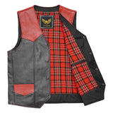 Leatherick Classic Custom biker Leather Vest in Small (S)