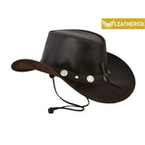 Leatherick Brown Australian Leather Cowboy Hat