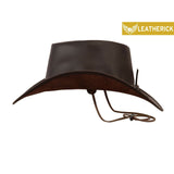 Leatherick Brown Australian Leather Cowboy Hat