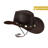 Leatherick Brown Australian Leather Cowboy Hat