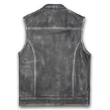 Leatherick Black Stitch Custom Motorcycle Vest in S-EUR46