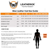 Leatherick Men Side Laces Cow Hide Real Leather Biker Vest