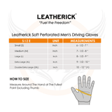 Size chart of gloves by Leatherick