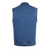 Leatherick Men's Blue Aura Denium Vest