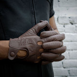 Men's Dark Brown Classic Driving Gloves by Leatherick