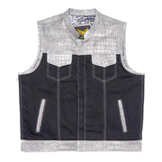 Leatherick Custom Crocodile Textured Leather Vest