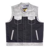 Leatherick Crocodile textured leather vest