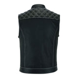 Leatherick SOA Style Diamond Stitch Leather Vest