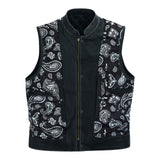 Leatherick SOA Style Diamond Stitch Leather Vest