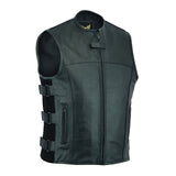 Leatherick SWAT Style Cowhide Split Biker Vest