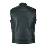 Custom Biker Leather Waistcoat