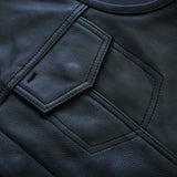 Custom Biker Leather Waistcoat