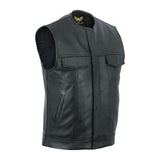 Leatherick Sons Of Anarchy Premium Black Collarless Vest