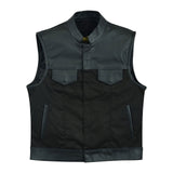 Leatherick Sons of Anarchy Leather Trim Cordura Vest