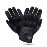 Men's CE Certified Leather Motorcycle Warm Winter Black Gloves