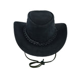 Leatherick Black Leather Cowboy Hat