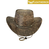 Sombrero de cuero Western Outback de Leatherick