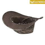 Sombrero de cuero Western Outback de Leatherick