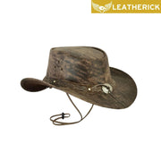 Sombrero de cuero Western Outback de Leatherick