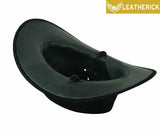 Leatherick Western Black Suede Leather Cowboy Hat