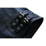 Slim Fit Black Retro Leather Jacket