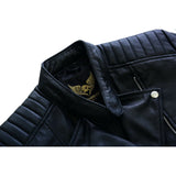 Collar image of Leatherick Women Slim Fit Black Retro Leather Jacket