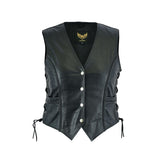 Black Classic Leather Vest